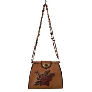 Tooled Leather Shoulder Bag